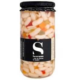 Conservas Serrano Cooked white beans with vegetables 660 g jar