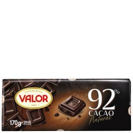 Valor Dark chocolate 92% cocoa 170 g tablet