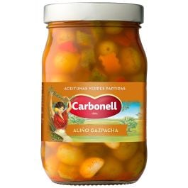 Gazpacha style green olives Carbonell 450 g jar