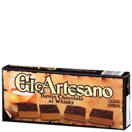 Chocolate with whisky nougat El Artesano supreme quality 200 g tablet