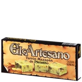Marzipan with pistachio nougat El Artesano supreme quality 200 g tablet