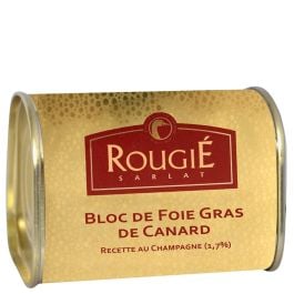 Bloc of duck foie gras au champagne Rougié 145 g tin