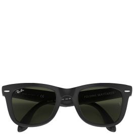 Ray-Ban Wayfarer Folding Classic black frame green lenses 50-22 men sunglasses