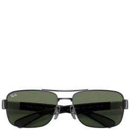 Ray-Ban RB3522 gunmetal frame green lenses 64-17men sunglasses