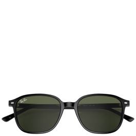 Ray-Ban Leonard black frame green lenses 53-18 sunglasses
