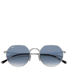 Ray-Ban Jack silver frame blue lenses 53-20 sunglasses