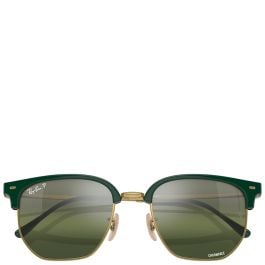 Ray-Ban New Clubmaster Polarized+ Lenses Polarized gold frame silver lenses 53-20 sunglasses