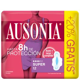 Sanitary pad Ausonia Air-Dry Super winged 12 units